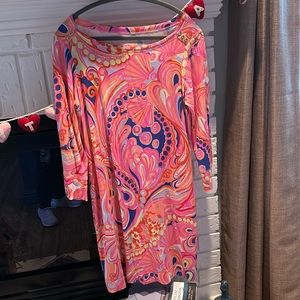 Lilly Pulitzer, slip dress, Large, three-quarter sleeve
